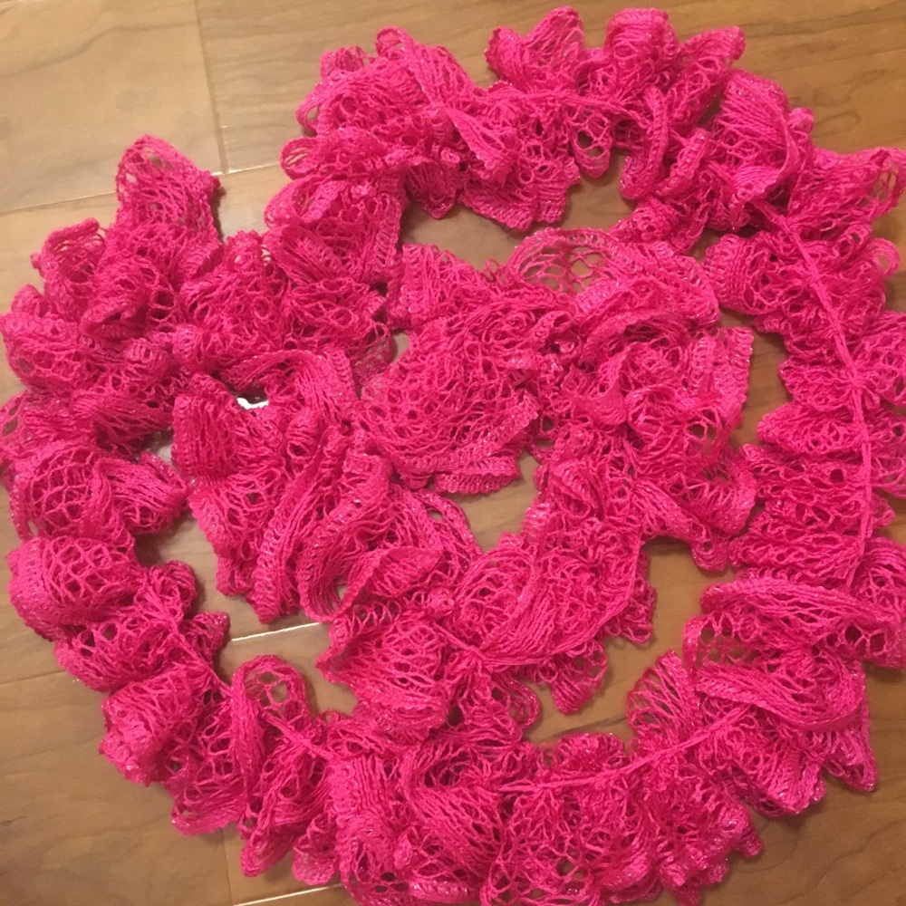 Pink Homemade Scarf